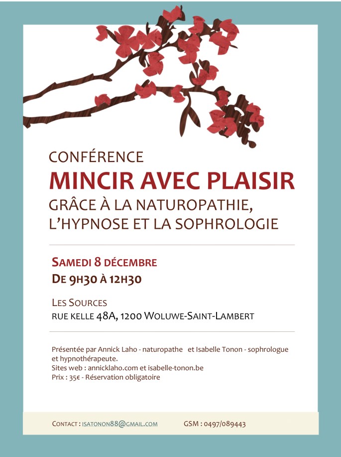 Flyers onférence Mincir avec plaisir
